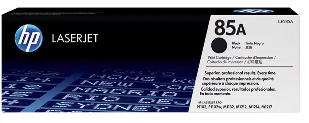 Hp Toner 85A Para Impresoras P1102W M1132 M1212 Color Negro Ce285A