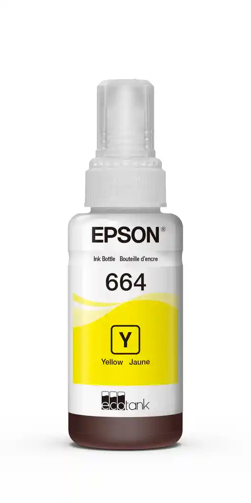 Epson Tinta 664 Amarillo Para Impresoras L210 L355 L365 L475 L 495 L555