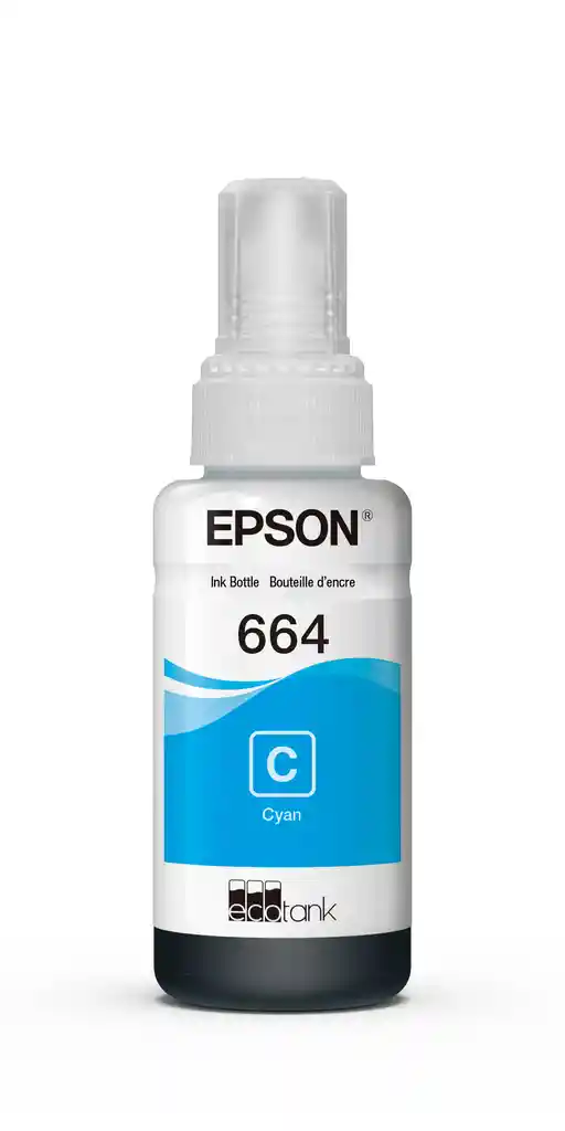 Epson Tinta 664 Cian Para Impresoras L210 L355 L365 L475 L555