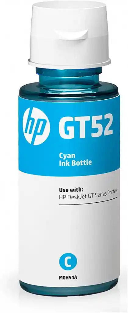 Tinta Hp Gt52 Color Cian Para Uso En Impresoras Gt5820