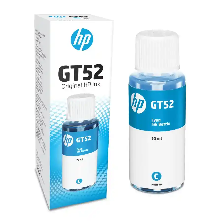 Tinta Hp Gt52 Color Cian Para Uso En Impresoras Gt5820