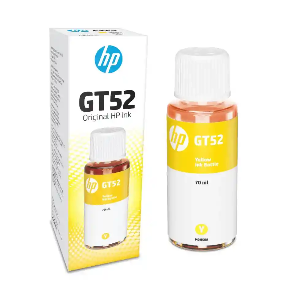 Tinta Hp Gt52 Color Amarillo Para Uso En Impresoras Gt5820