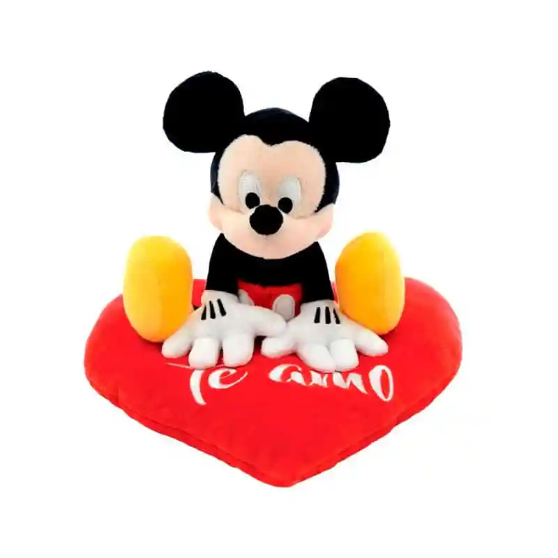 Disney Peluche Personaje Mickey Mouse Con Corazonmulticolor