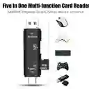 Adaptador Lector De Tarjetas Otg Tipo C Usb Micro Usb Sd Tf Memoria 5 En 1