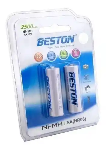 Pilas Recargables Beston Aa 2500mah