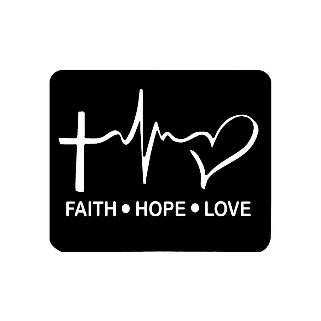 Pad Mouse Rectangular Faith Hope Love