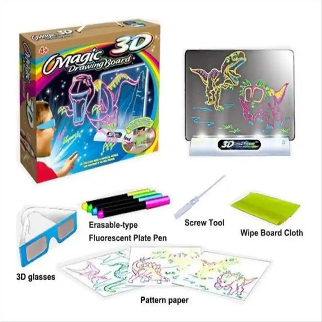 Magic Pad Tablero Dibujo Led 3d Creativo Arte