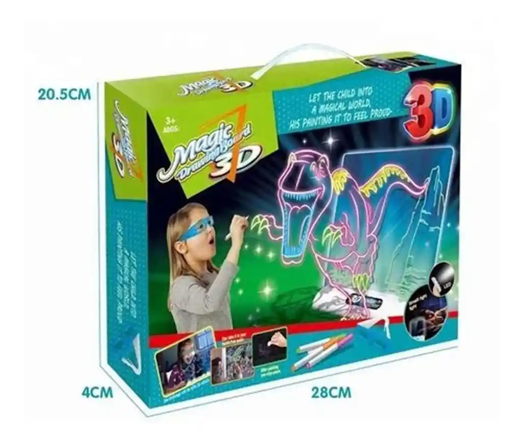 Magic Pad Tablero Dibujo Led 3d Creativo Arte