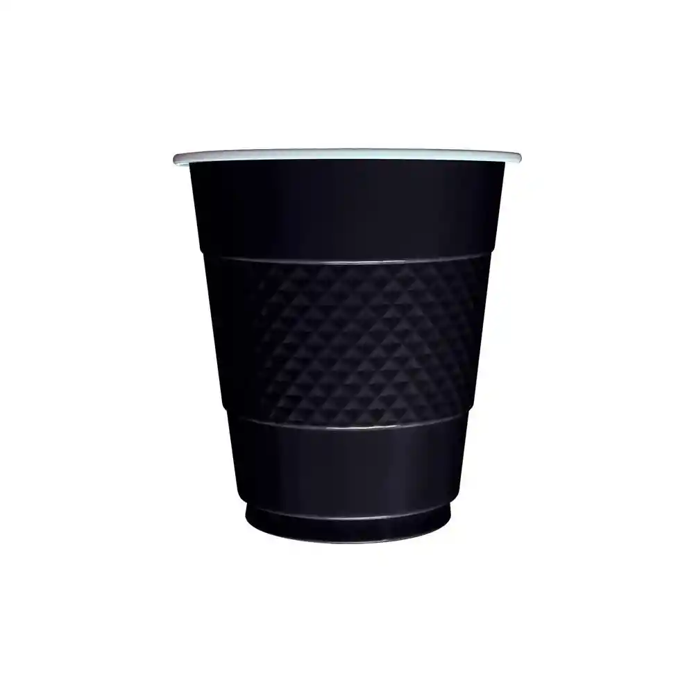 Vaso Negro Biodegradable Oxo 7oz X 10