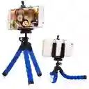 Tripode Para Celular Y Camara Flexible Azul