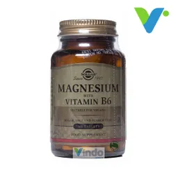 SOLGAR Magnesio Con Vitamina B6 100 Tabletas