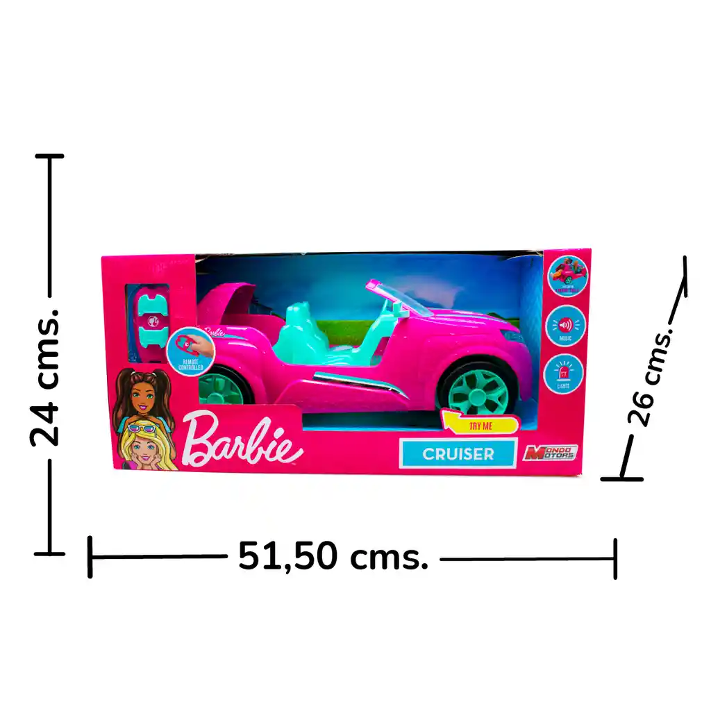 Barbie Carro Control Remoto Grande