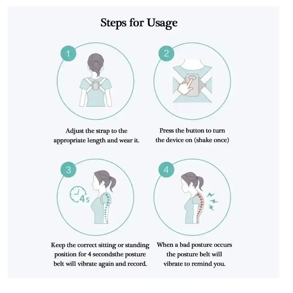 Corrector Postura Inteligente Con Recordatorio De Vibración