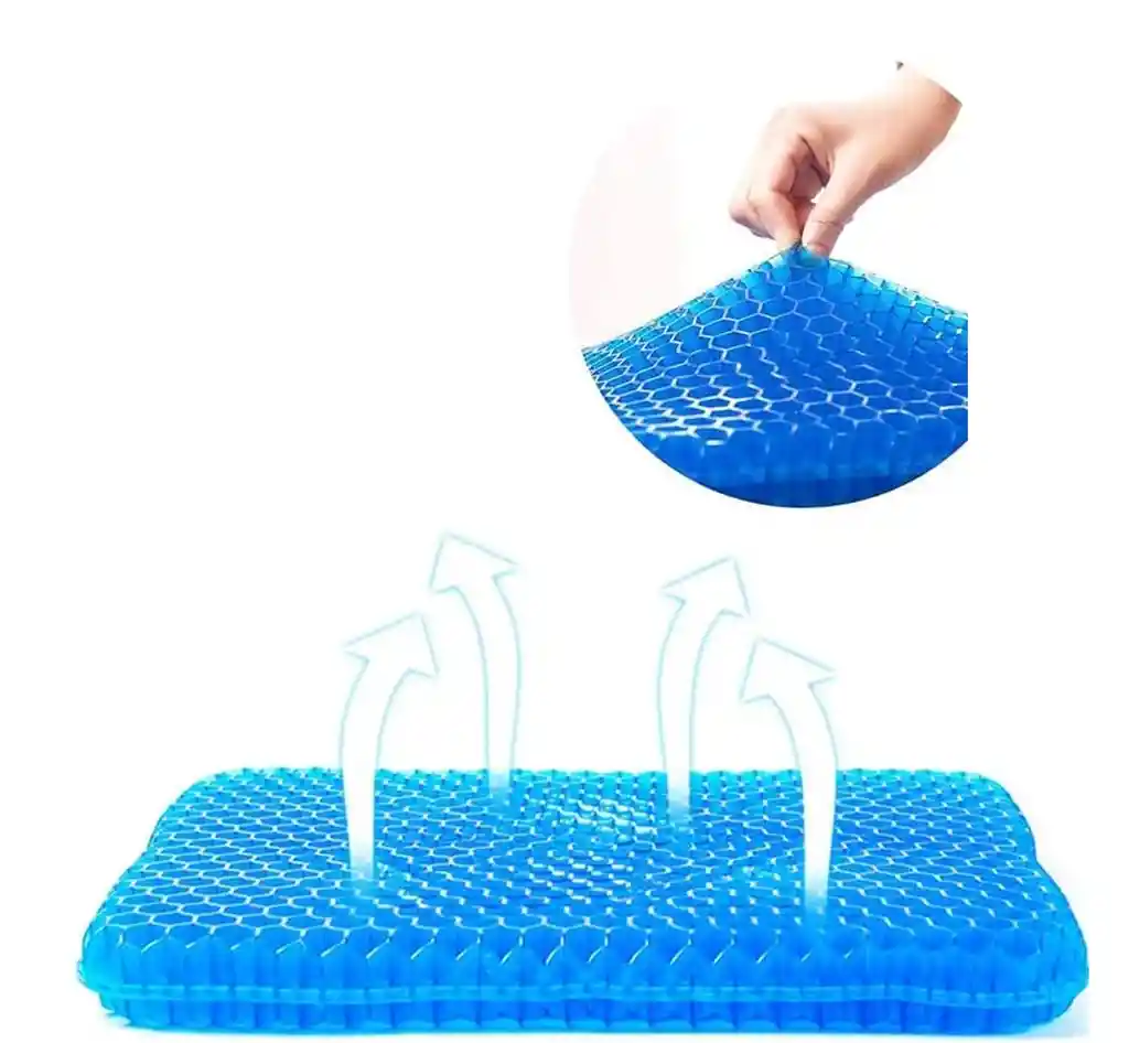 Cojin Silicona Gel Flexible Transpirable + Funda Protectora