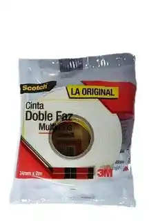 Cinta Doble Faz Multiusos 24mm X2 Metros - 1 Pulgada