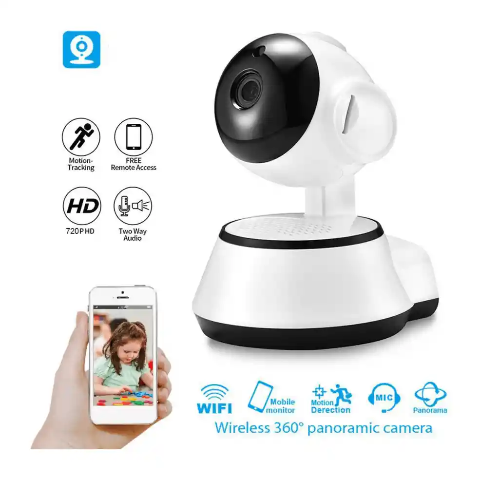 Camara De Seguridad Wifi Con Rotacion 360°