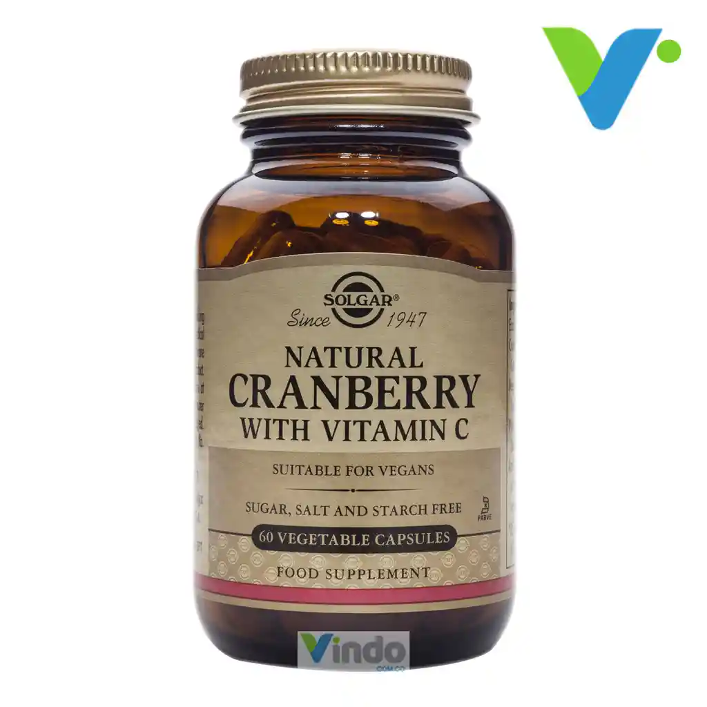 Natural Cranberry Con Vitamina C 60 Softgels Solgar