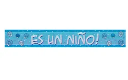 Cartel Holografico Baby Shower Es Un Niño X2 Und