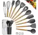 Set De 12 Utensilios De Cocina Silicona Resistentes Al Calor