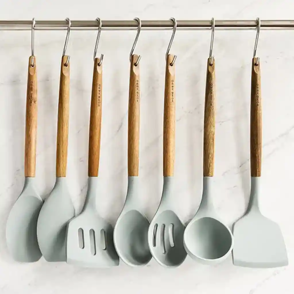 Set De 12 Utensilios De Cocina Silicona Resistentes Al Calor