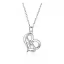 Collar Mujer Corazón Infinito Amor Fabricado En Plata 925