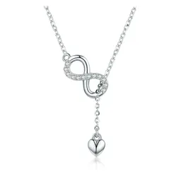 Collar Mujer Dije Corazón Infinito Regalo De Amor Fabricado En Plata 925