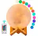 Lámpara Luna Con Control Luz Led Colores Recargable Con Base
