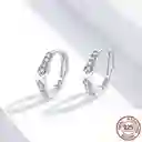 Aretes Aro Infinito Con Circones Para Mujer En Plata 925