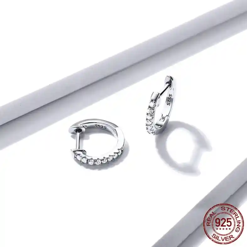 Aretes Candongas Elegantes Para Mujer Circones En Plata 925