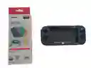 Switch Combo Silicona Protectora Negra Lite + Vidrio Templado Oled + 2 Grips