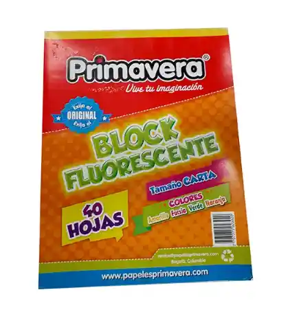 Primavera Block Fluorescente Carta