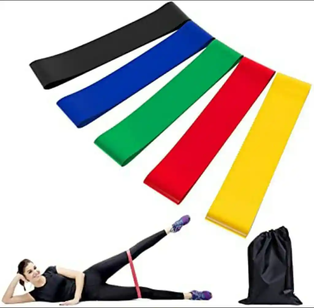 Kit Banda Elástica Gimnasio Yoga Terapia Resistencia Deporte