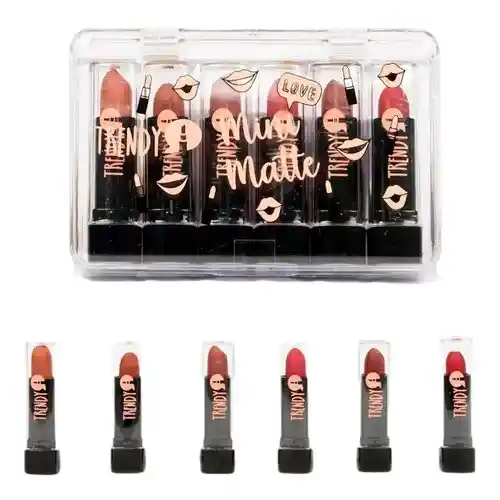 TRENDY Kit Mini Labial Mate X6