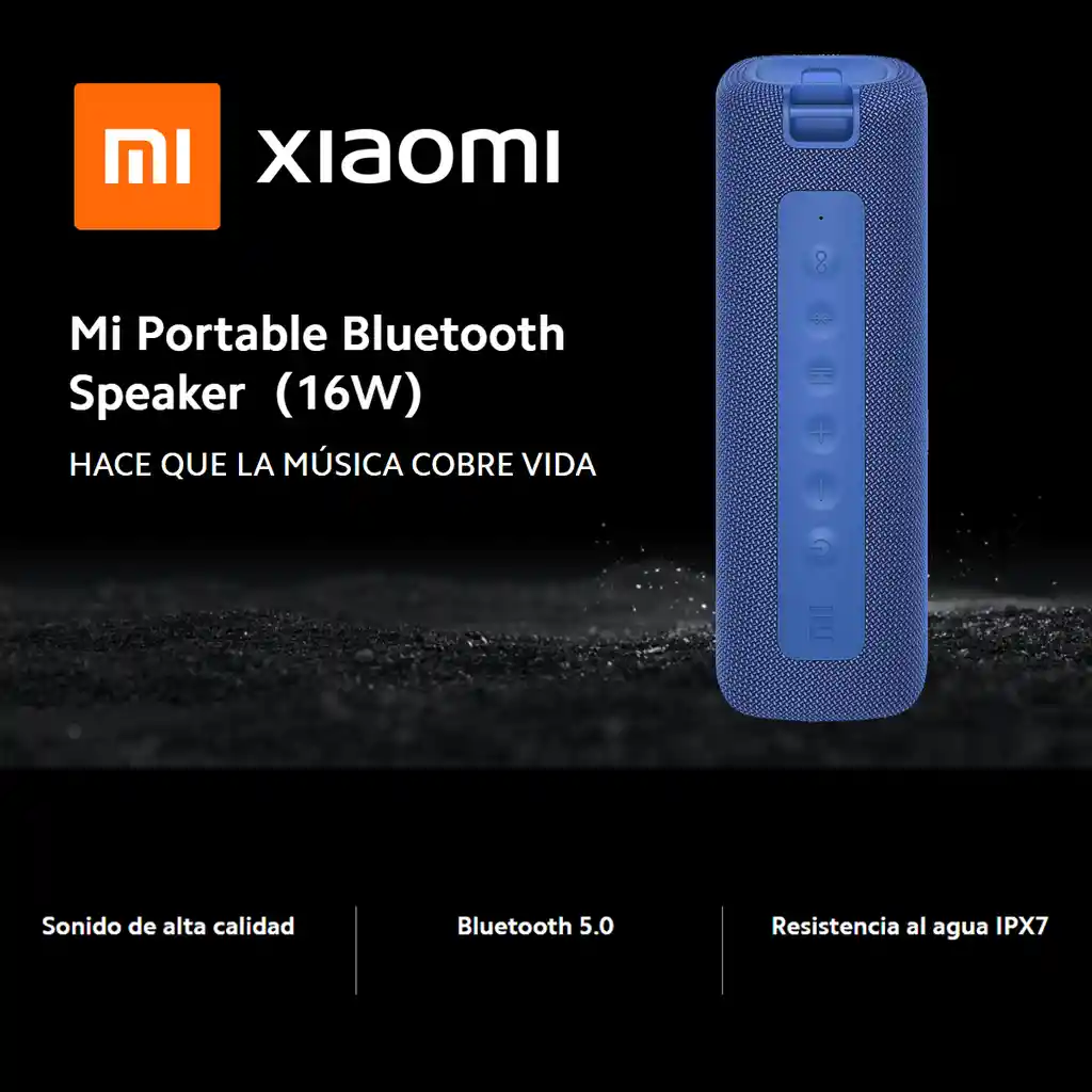 Xiaomi Parlante Bluetooth Portablemi Speaker, Impermeable