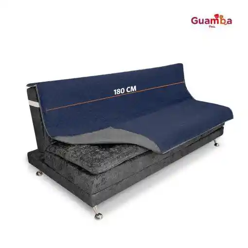 Forro Acolchado Para Sofa Cama 3 Puestos Gris-azul 180x180