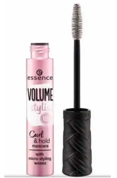 Essence Pestañina Vegana Volume Stylist Curl & Hold Lavable Negra