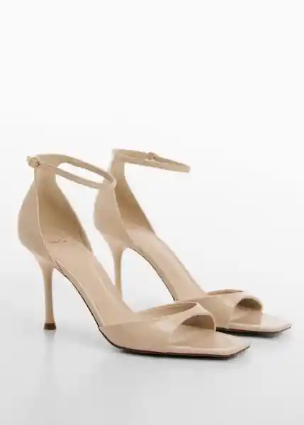 Sandalias Olen Crudo Talla 37 Mujer Mango