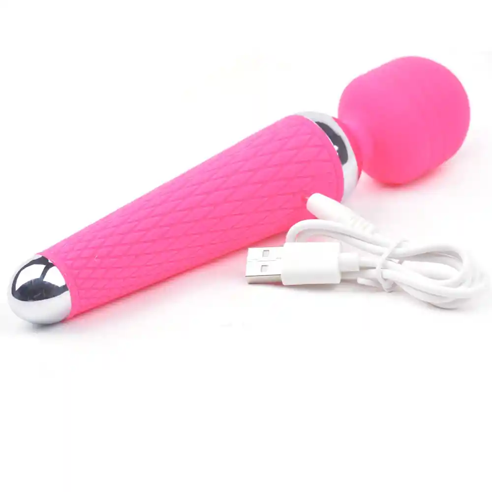 Vibrador Masajeador En Silicona Recargable A Prueba De Agua