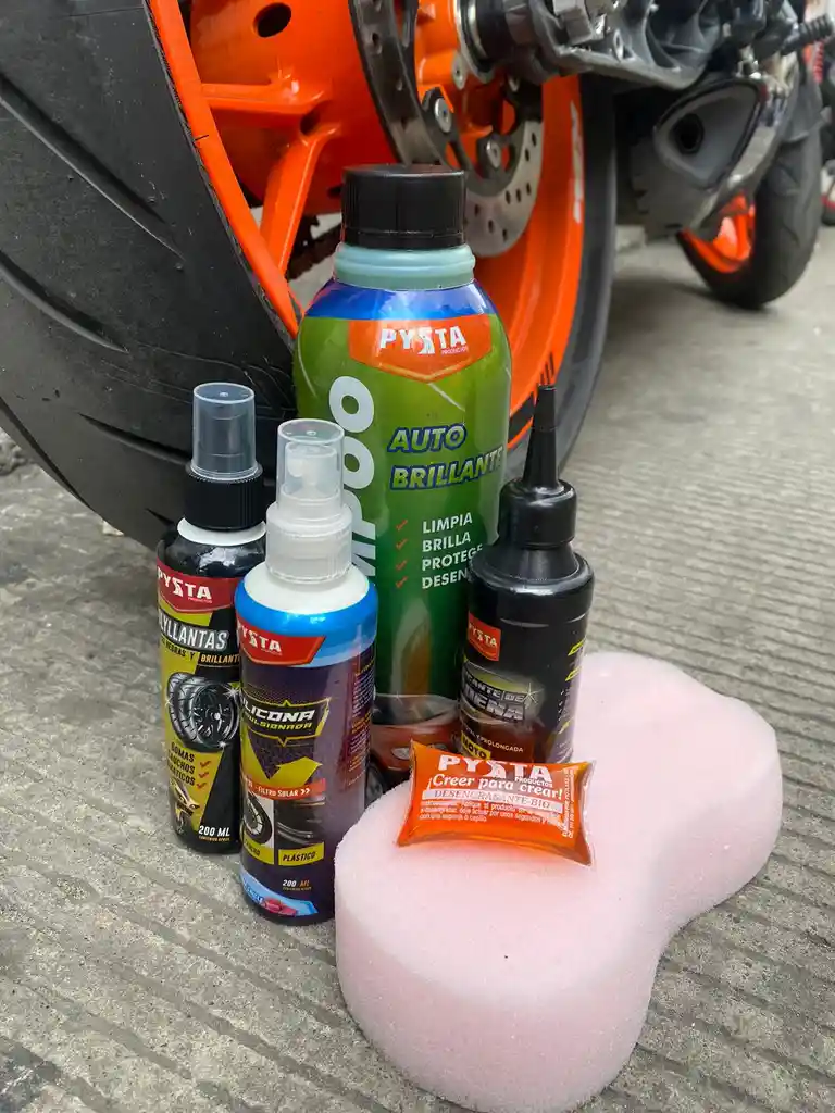 Super Mega Kit-motos Protector De Cadena + Shampo + Silicona