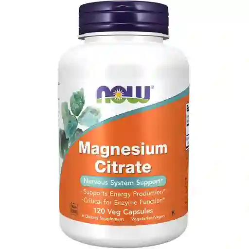 NOW FOODS Citrato De Magnesio 400 Mg 120 Capsulas