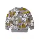 Chaqueta Gris De Flores 2 Años