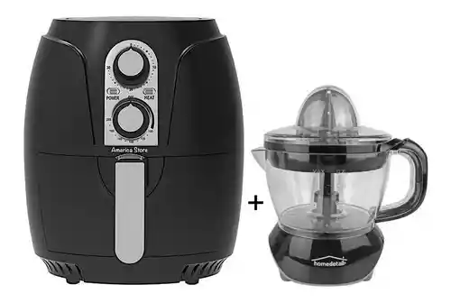 Combo Freidora De Aire 2.5l Air Fryer + Exprimidor Eléctrico