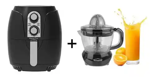 Combo Freidora De Aire 2.5l Air Fryer + Exprimidor Eléctrico