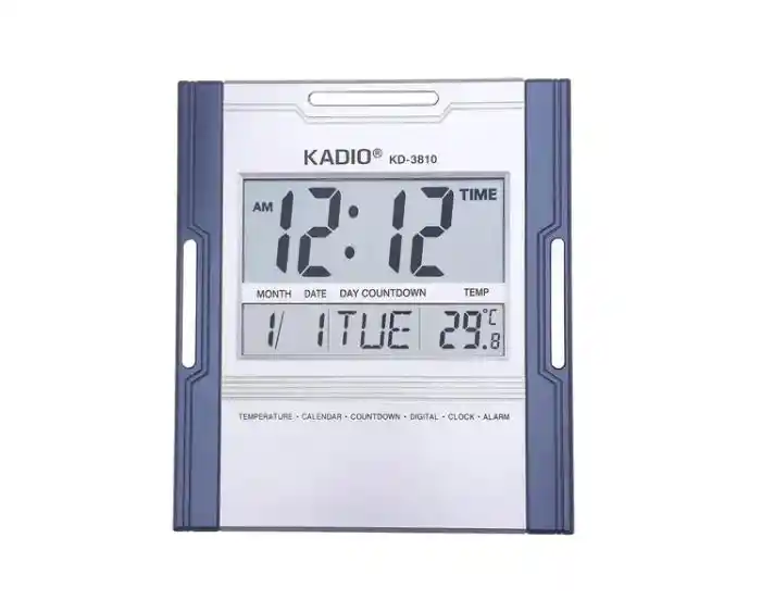 Reloj Digital De Pared Cuadrado Kadio Kd-3810 Termómetro