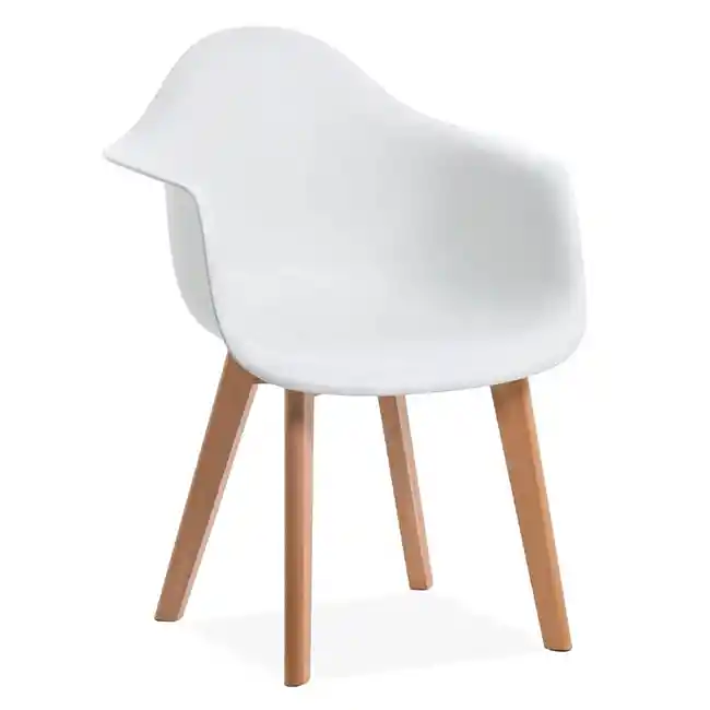 Silla Milano Con Brazos Blanco