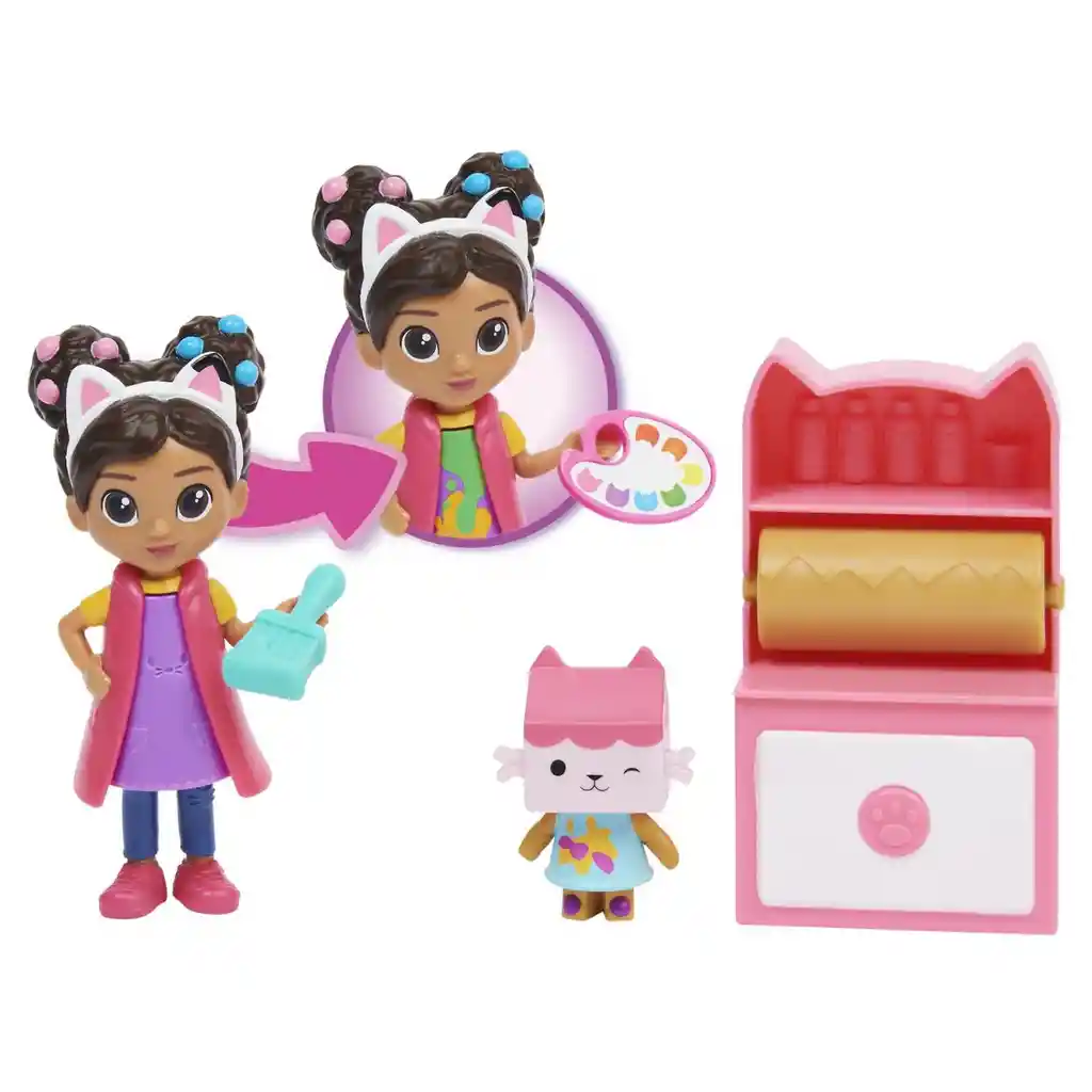 Set De Figuras Y Accesorios De Gabby Y Bebe Caja