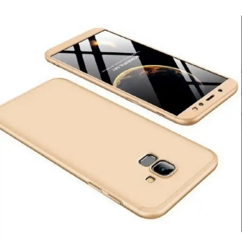 Estuche Funda Protector 360 Grados Dorado A8 Plus