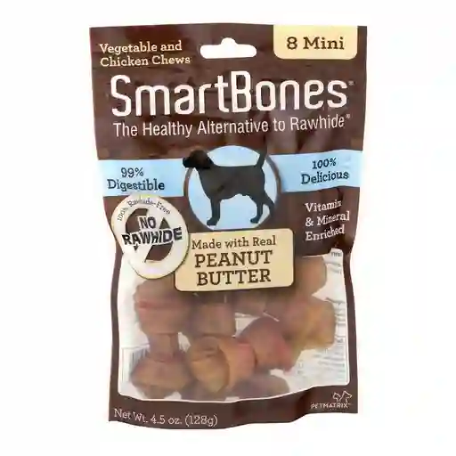 Smarth Bone Mantequilla De Mani Mini X 8 Und