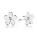 Aretes Para Mujer Flor Blanca Fabricados En Plata 925