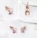 Aretes Para Mujer Corazón En Plata 925 Y Oro Rosado